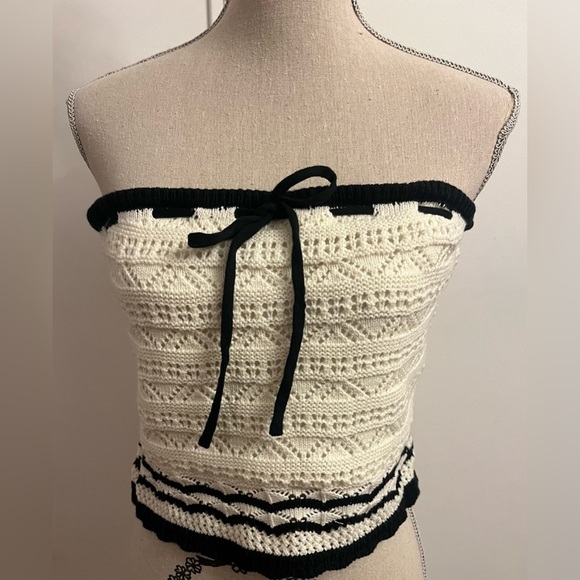 Olive & Oak Crochet Tube Top Cotton NWT Size XL - Picture 4 of 9